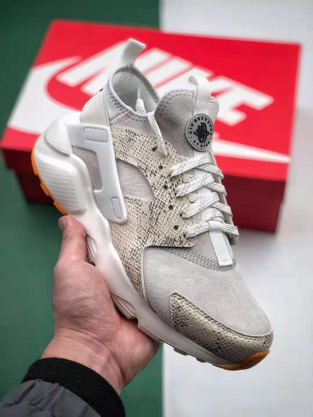 Nike Air Huarache Run Ultra Grey Orange Black 829669-551 - Stylish and Functional Footwear