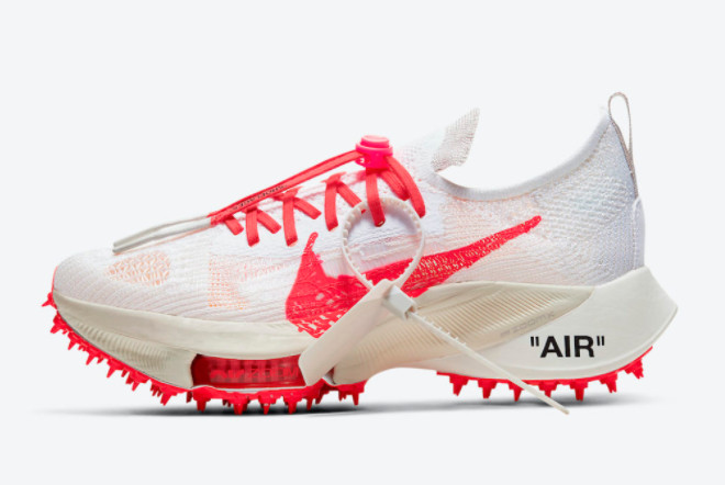 Off-White x Nike Air Zoom Tempo NEXT% White/Black-Solar Red CV0697-100: Stylish and High-Performance Sneakers