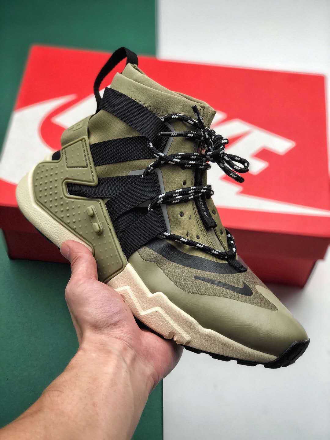 Nike Air Huarache Gripp 'Olive' AO1730-200 - Premium Sneakers for Optimal Comfort