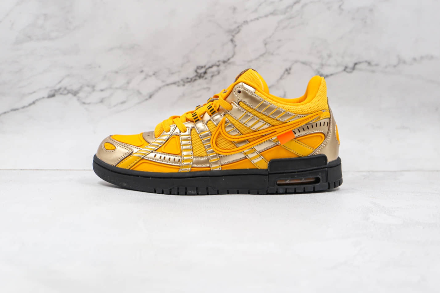 Nike Off-White x Air Rubber Dunk 'University Gold' CU6015-700 - Authentic Sneakers at Competitive Prices