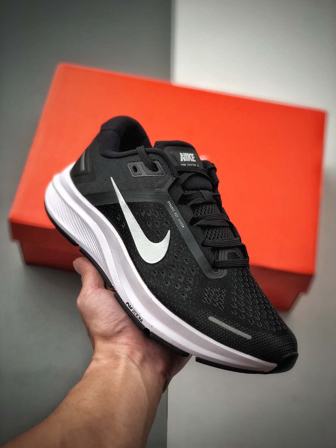 Nike Air Zoom Structure 23 Black White Men's Running Shoes CZ6720-001 | Exceptional comfort and support