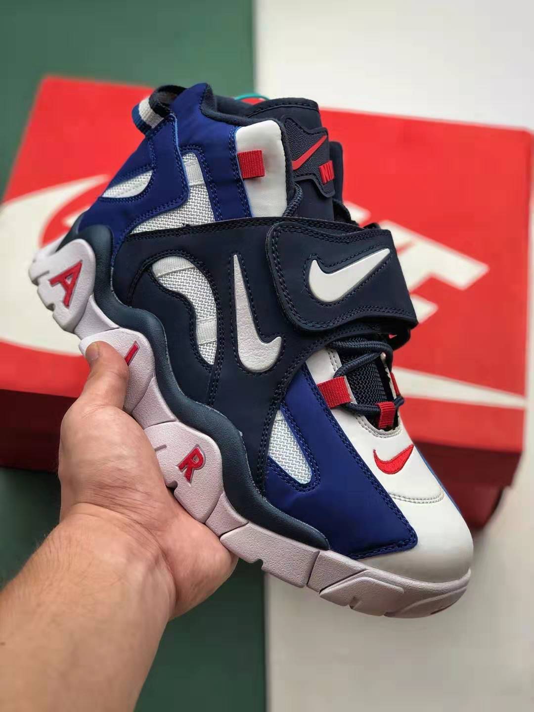 Nike Air Barrage Mid QS Raptors Royal Blue White CD9329-005 | Limited Edition Raptors Sneakers