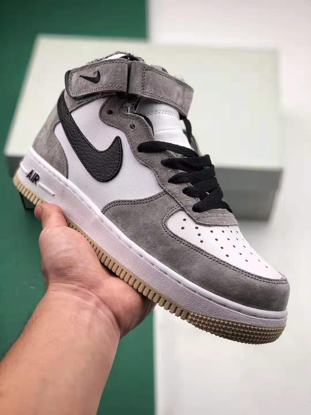 Nike Air Force 1 Mid 07 Light Grey White Black 808790-107 - Get the Iconic Style from Nike