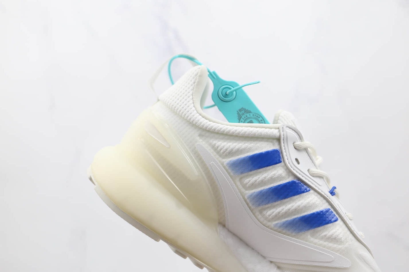 Adidas Originals ZX 2K Boost 2.0 Running Shoes White Blue GX1007 | Unisex Adidas Originals ZX 2K Boost 2.0 Running Shoes White Blue GX1007 | Unisex