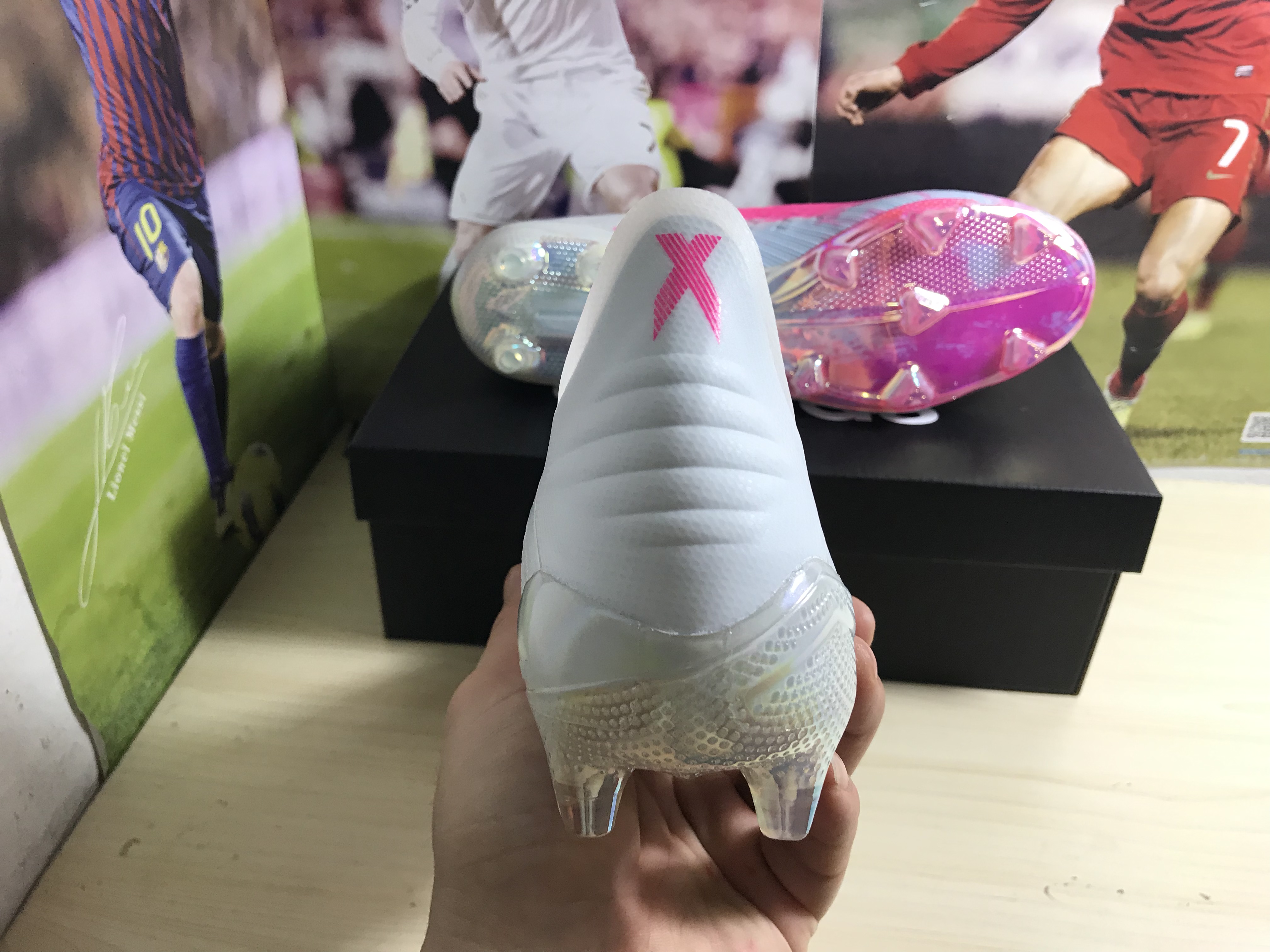 Adidas X 19+ FG White Shock Pink EG7138 - Performance Football Cleats Adidas X 19+ FG White Shock Pink EG7138 - Performance Football Cleats