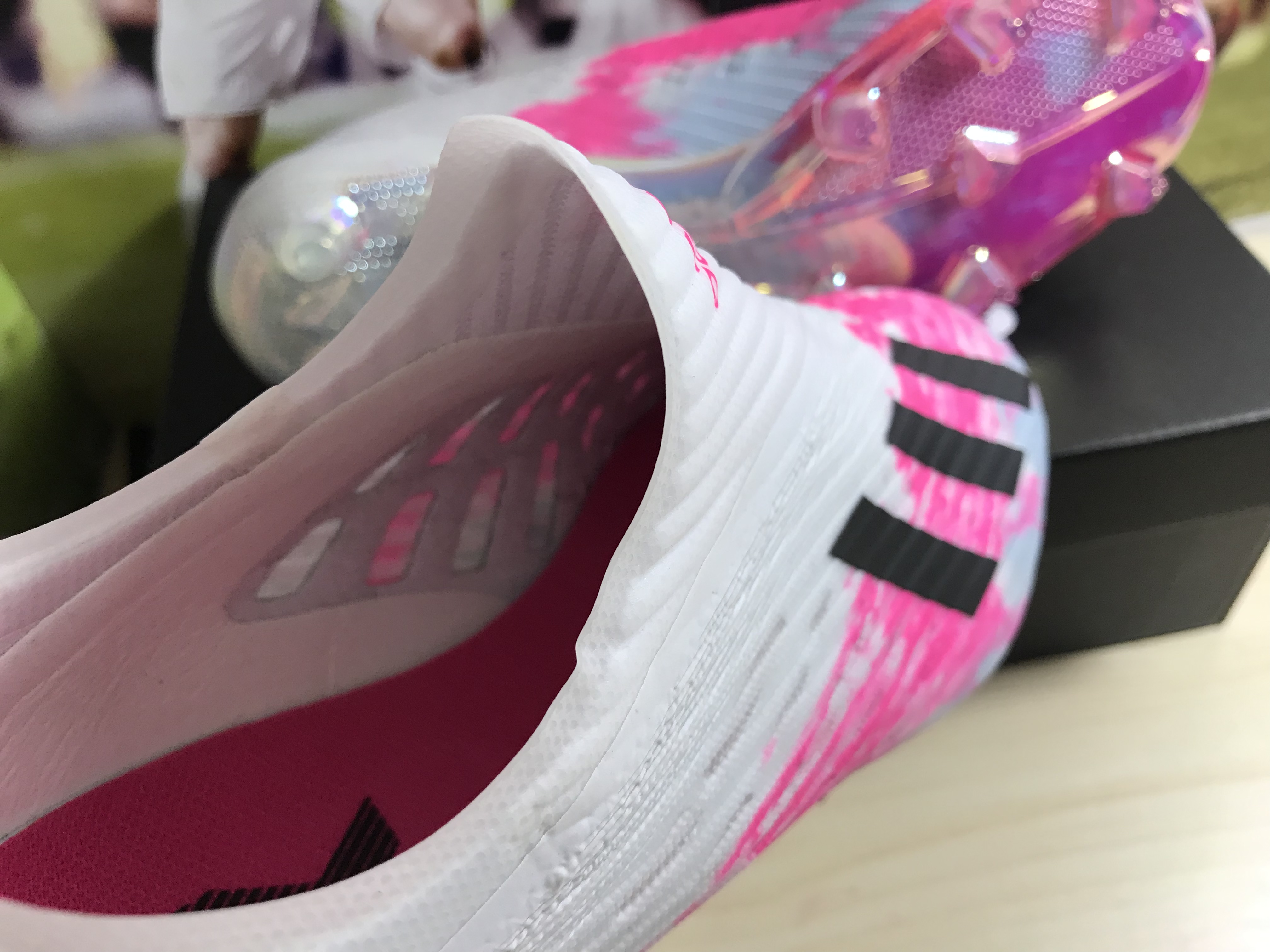 Adidas X 19+ FG White Shock Pink EG7138 - Performance Football Cleats Adidas X 19+ FG White Shock Pink EG7138 - Performance Football Cleats