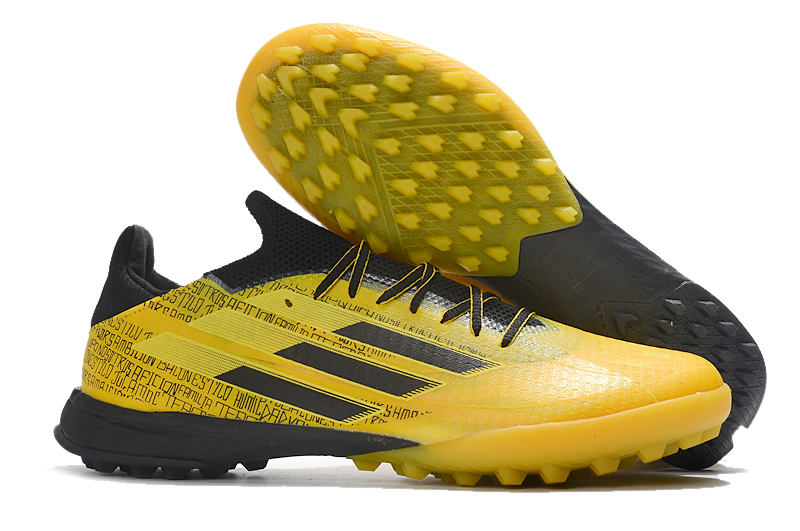Adidas X Speedflow Messi.1 TF Gold Black Yellow GW3864 - Elite Performance and Style for Turf