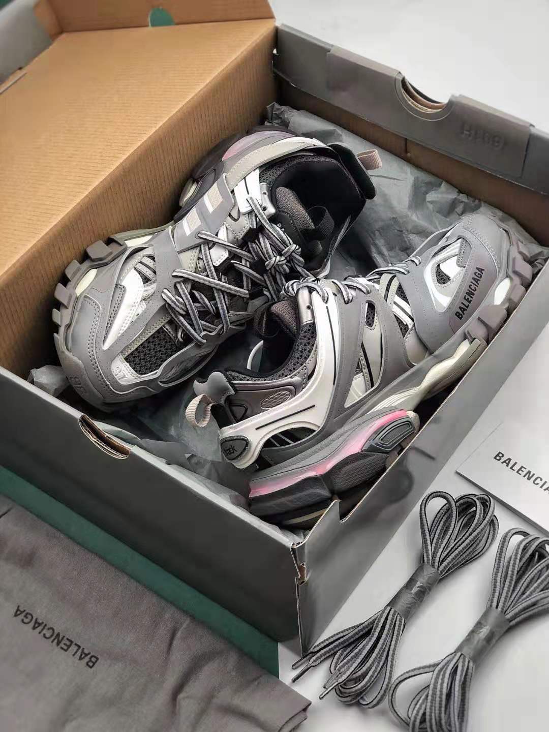 Balenciaga Track Sneaker 'Grey White' - 542023 W1GB7 1214 | Limited Stock Balenciaga Track Sneaker 'Grey White' - 542023 W1GB7 1214 | Limited Stock