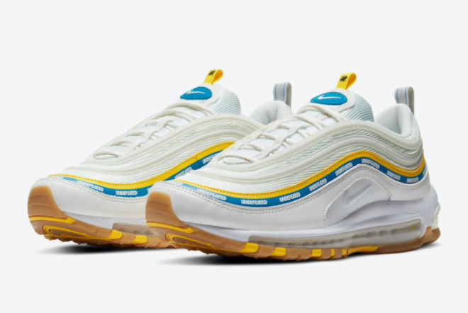 Undefeated x Nike Air Max 97 Sail/White-Aero Blue-Midwest Gold DC4830-100 - Limited Edition Sneakers Undefeated x Nike Air Max 97 Sail/White-Aero Blue-Midwest Gold DC4830-100 - Limited Edition Sneakers