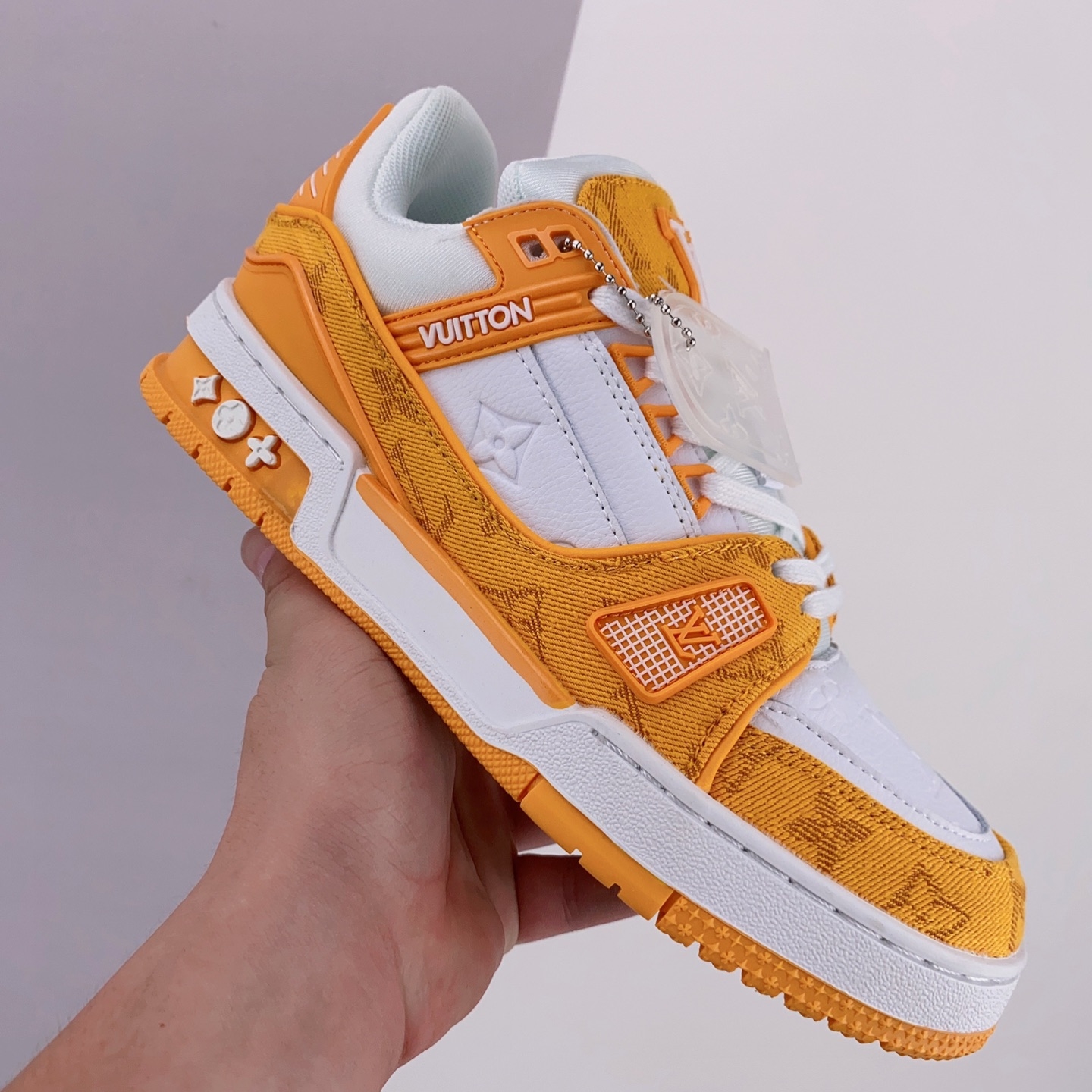 Louis Vuitton Trainer Yellow Monogram Denim White 1A9JHB – Exquisite Luxury Footwear Louis Vuitton Trainer Yellow Monogram Denim White 1A9JHB – Exquisite Luxury Footwear