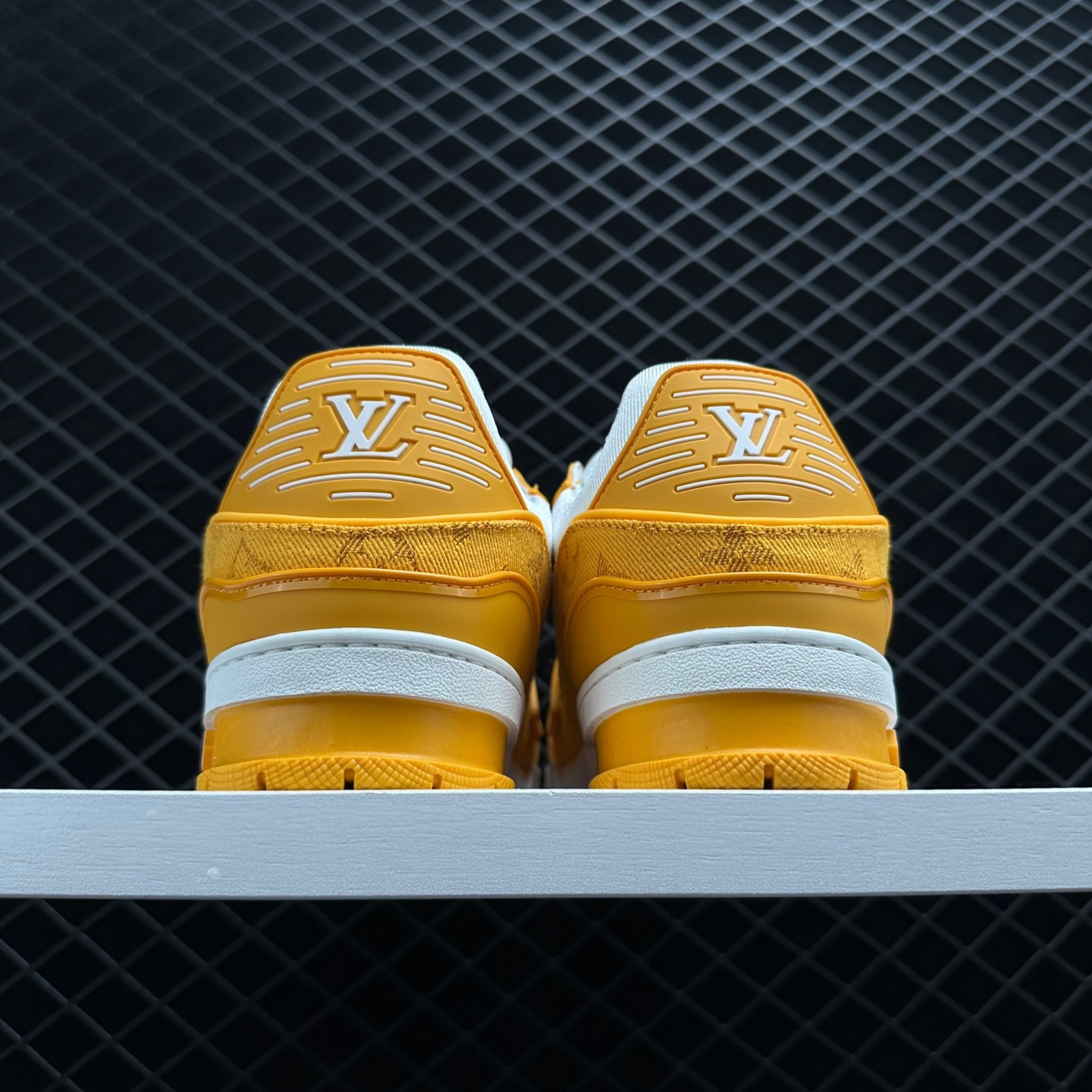 Louis Vuitton Trainer Yellow Monogram Denim White 1A9JHB – Exquisite Luxury Footwear Louis Vuitton Trainer Yellow Monogram Denim White 1A9JHB – Exquisite Luxury Footwear