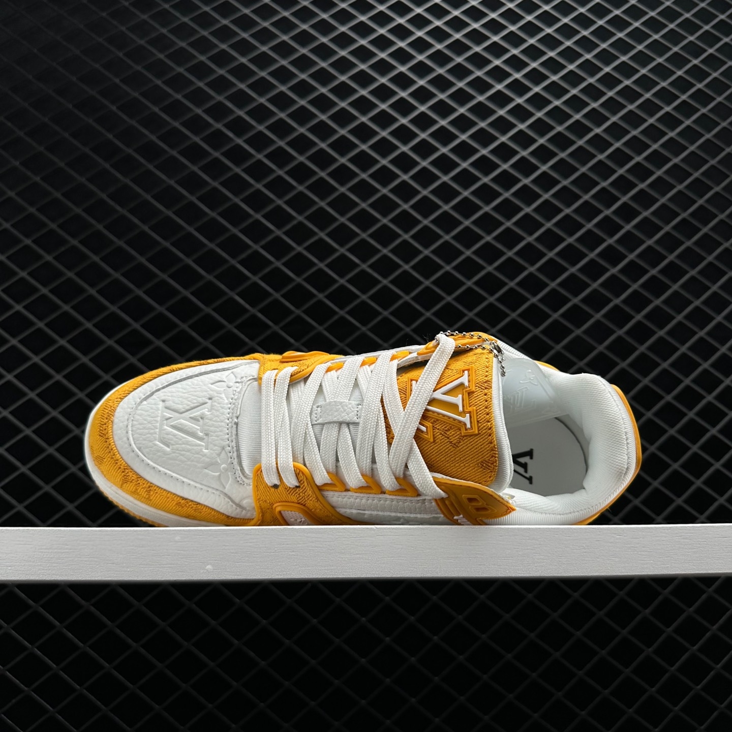 Louis Vuitton Trainer Yellow Monogram Denim White 1A9JHB – Exquisite Luxury Footwear Louis Vuitton Trainer Yellow Monogram Denim White 1A9JHB – Exquisite Luxury Footwear