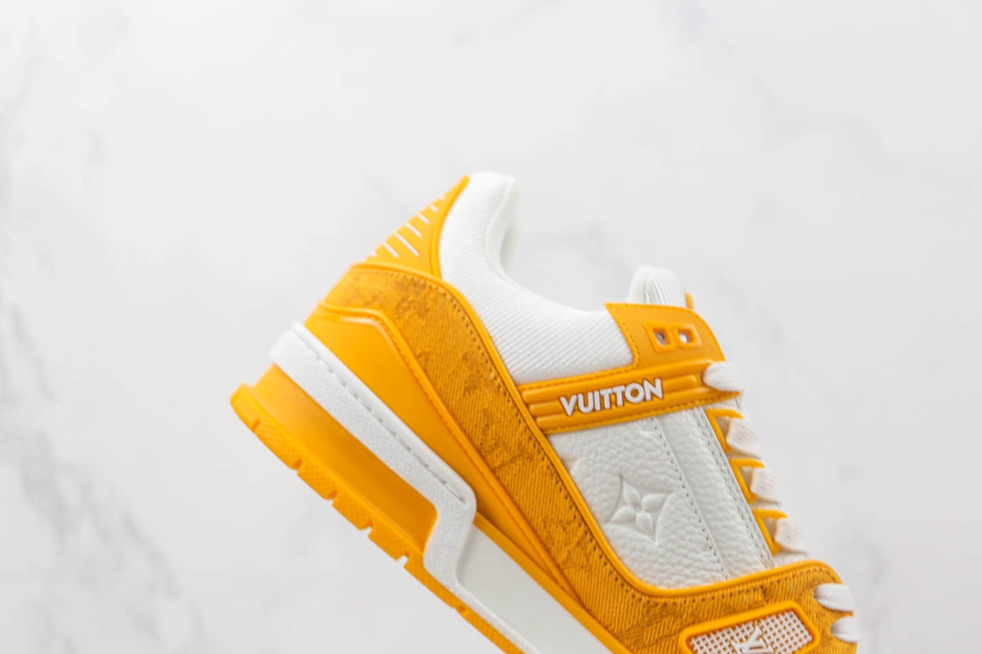 Louis Vuitton Trainer Yellow Monogram Denim White - Premium Designer Footwear Louis Vuitton Trainer Yellow Monogram Denim White - Premium Designer Footwear