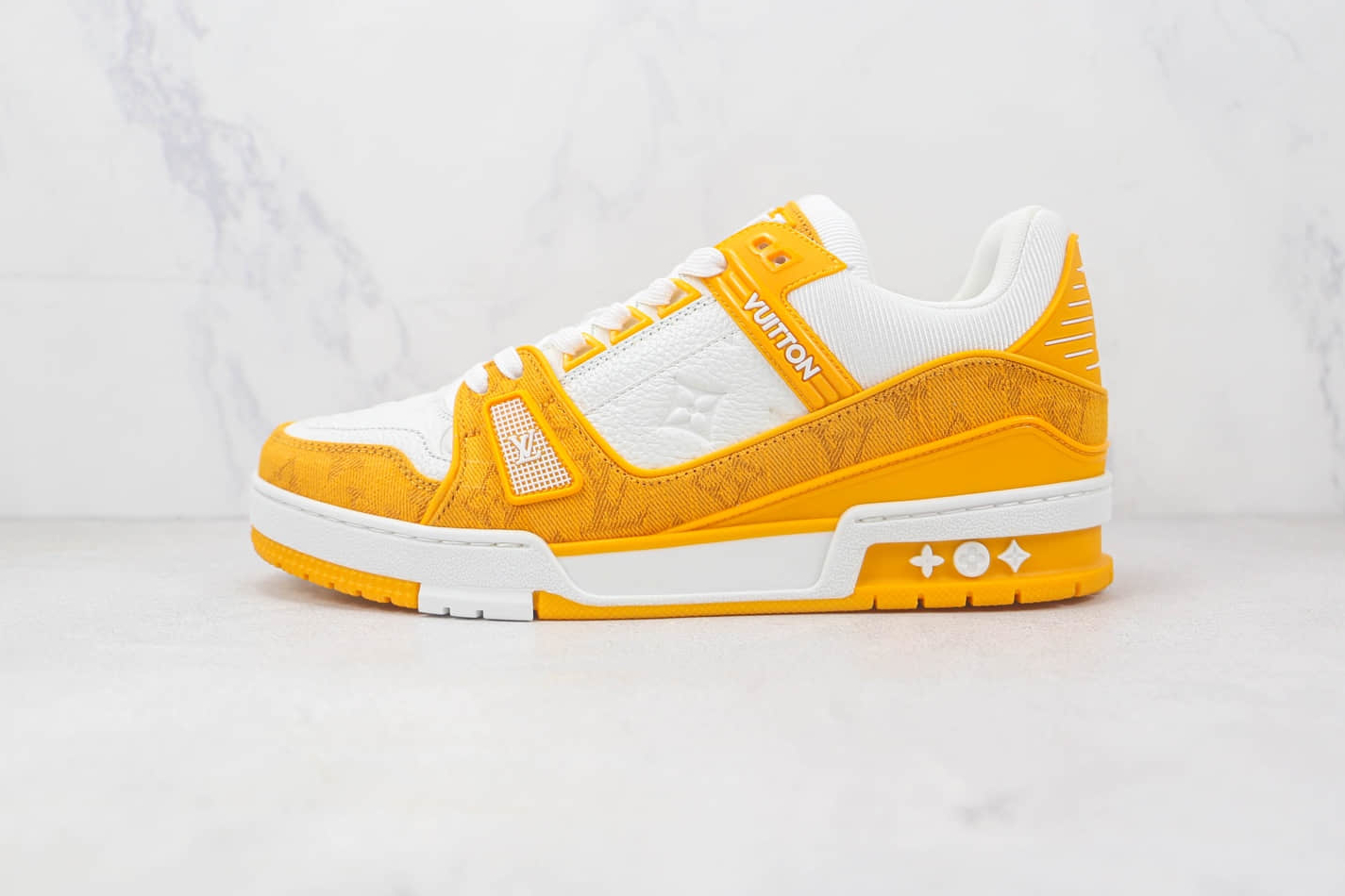Louis Vuitton Trainer Yellow Monogram Denim White - Premium Designer Footwear Louis Vuitton Trainer Yellow Monogram Denim White - Premium Designer Footwear