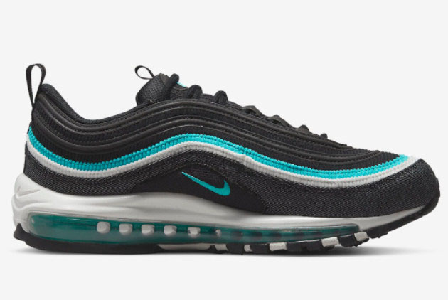 Nike Air Max 97 SE 'Sport Turbo' Black/Sport Turquoise-Summit White DN1893-001 - Sleek and Sporty Footwear with Dynamic Style. Nike Air Max 97 SE 'Sport Turbo' Black/Sport Turquoise-Summit White DN1893-001 - Sleek and Sporty Footwear with Dynamic Style.