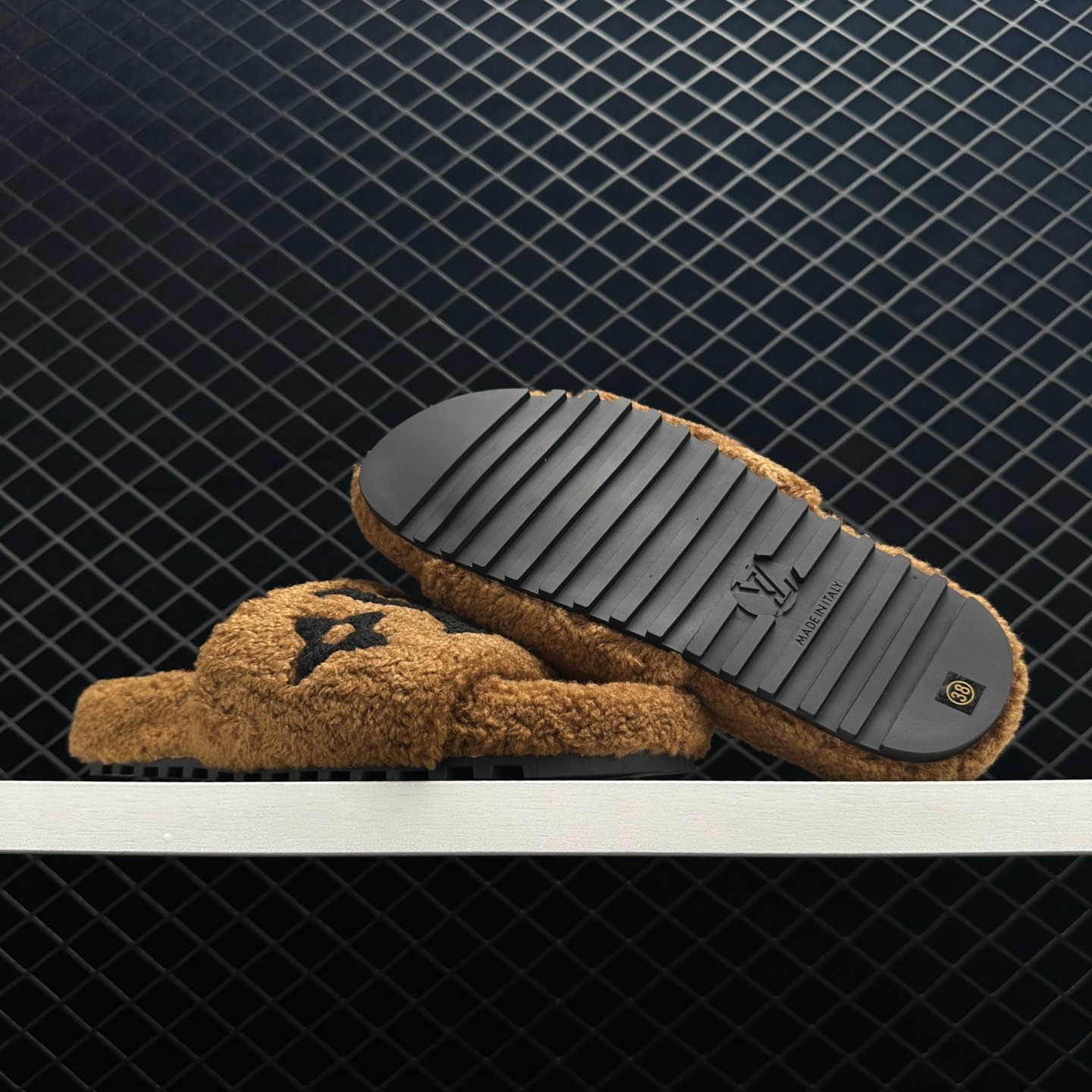 LOUIS VUITTON Shearling Monogram Giant Paseo Flat Comfort Mule Brown - Stylish Luxury Footwear at its Finest LOUIS VUITTON Shearling Monogram Giant Paseo Flat Comfort Mule Brown - Stylish Luxury Footwear at its Finest