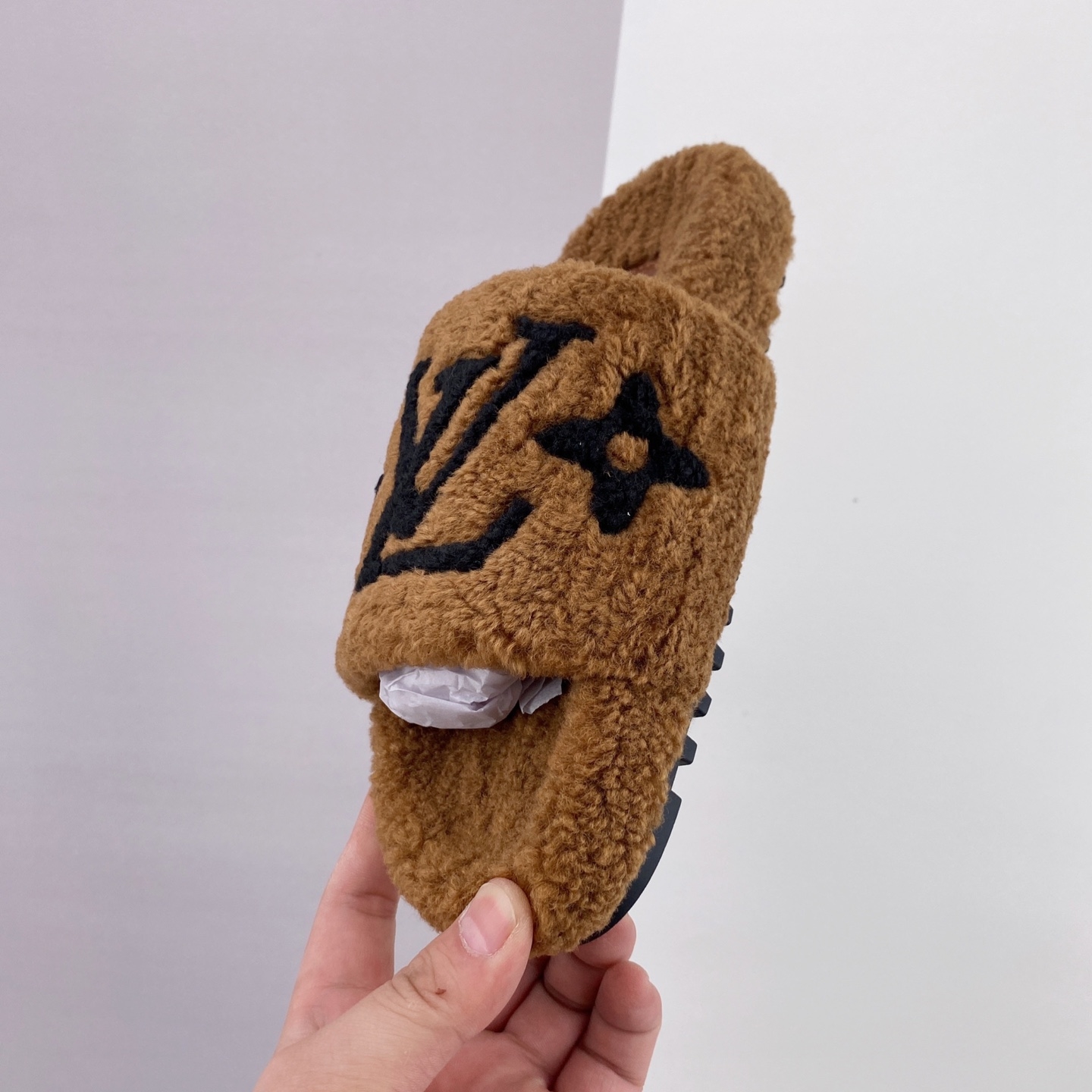 LOUIS VUITTON Shearling Monogram Giant Paseo Flat Comfort Mule Brown - Stylish Luxury Footwear at its Finest LOUIS VUITTON Shearling Monogram Giant Paseo Flat Comfort Mule Brown - Stylish Luxury Footwear at its Finest