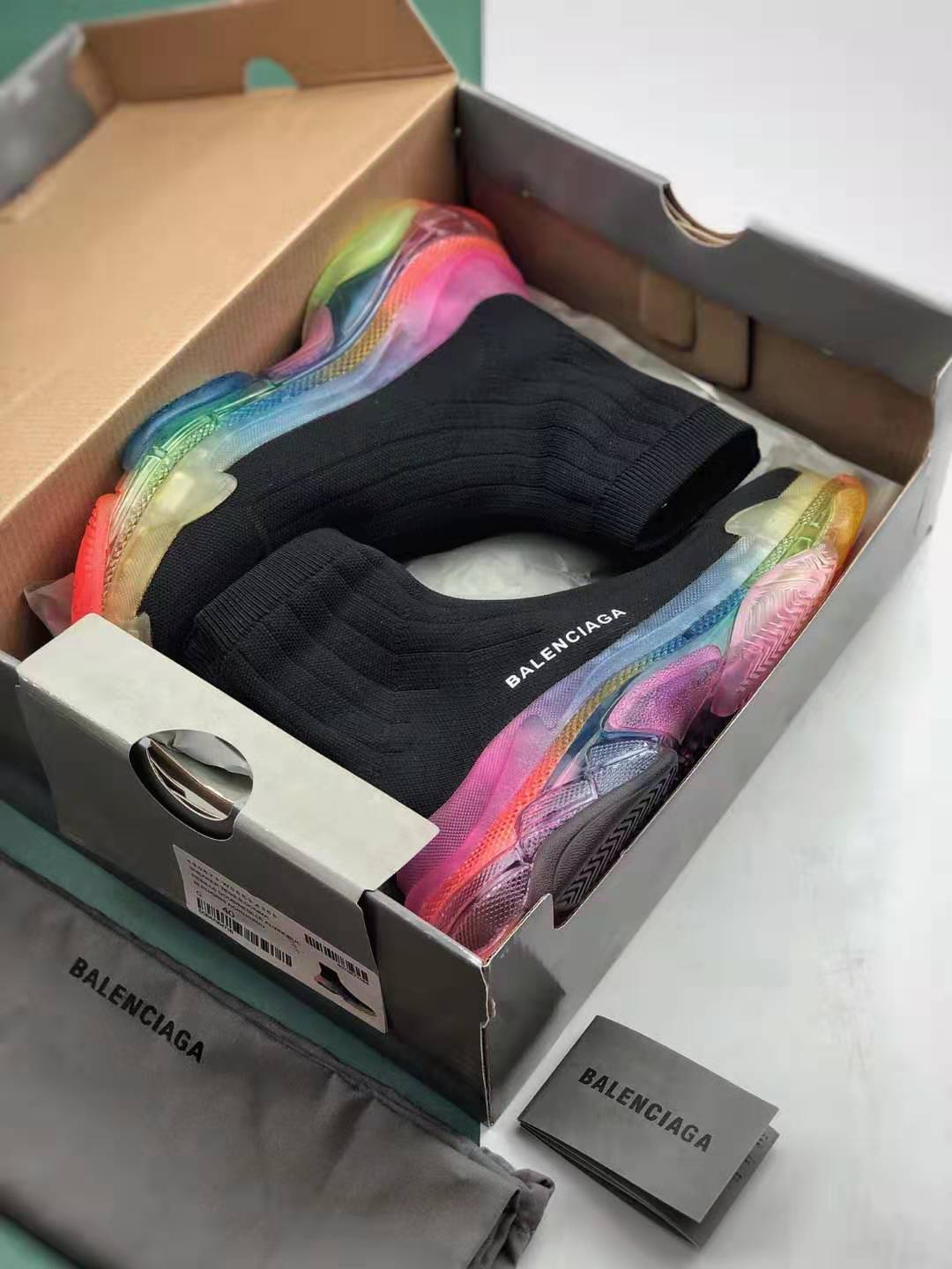 Balenciaga Triple S Trainer Blue Red - 490673 W06E3 4365 Balenciaga Triple S Trainer Blue Red - 490673 W06E3 4365