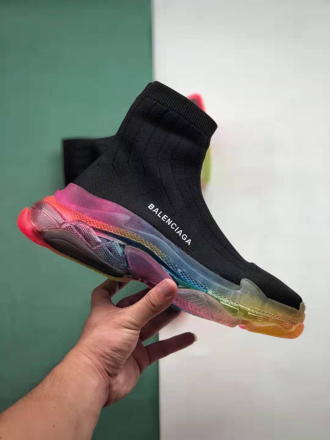 Balenciaga Triple S Trainer Blue Red - 490673 W06E3 4365 Balenciaga Triple S Trainer Blue Red - 490673 W06E3 4365