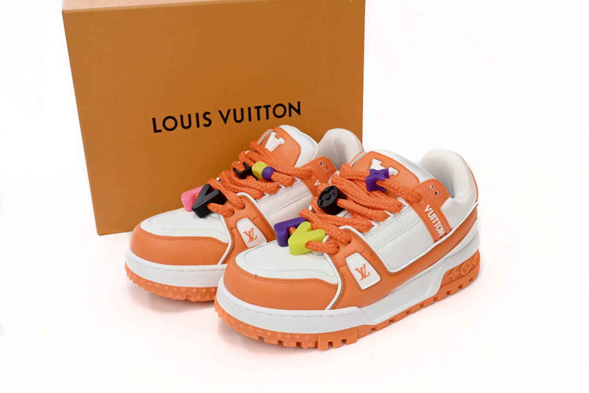 Louis Vuitton Trainer - Black, White & Orange | 1AB8SZ Louis Vuitton Trainer - Black, White & Orange | 1AB8SZ