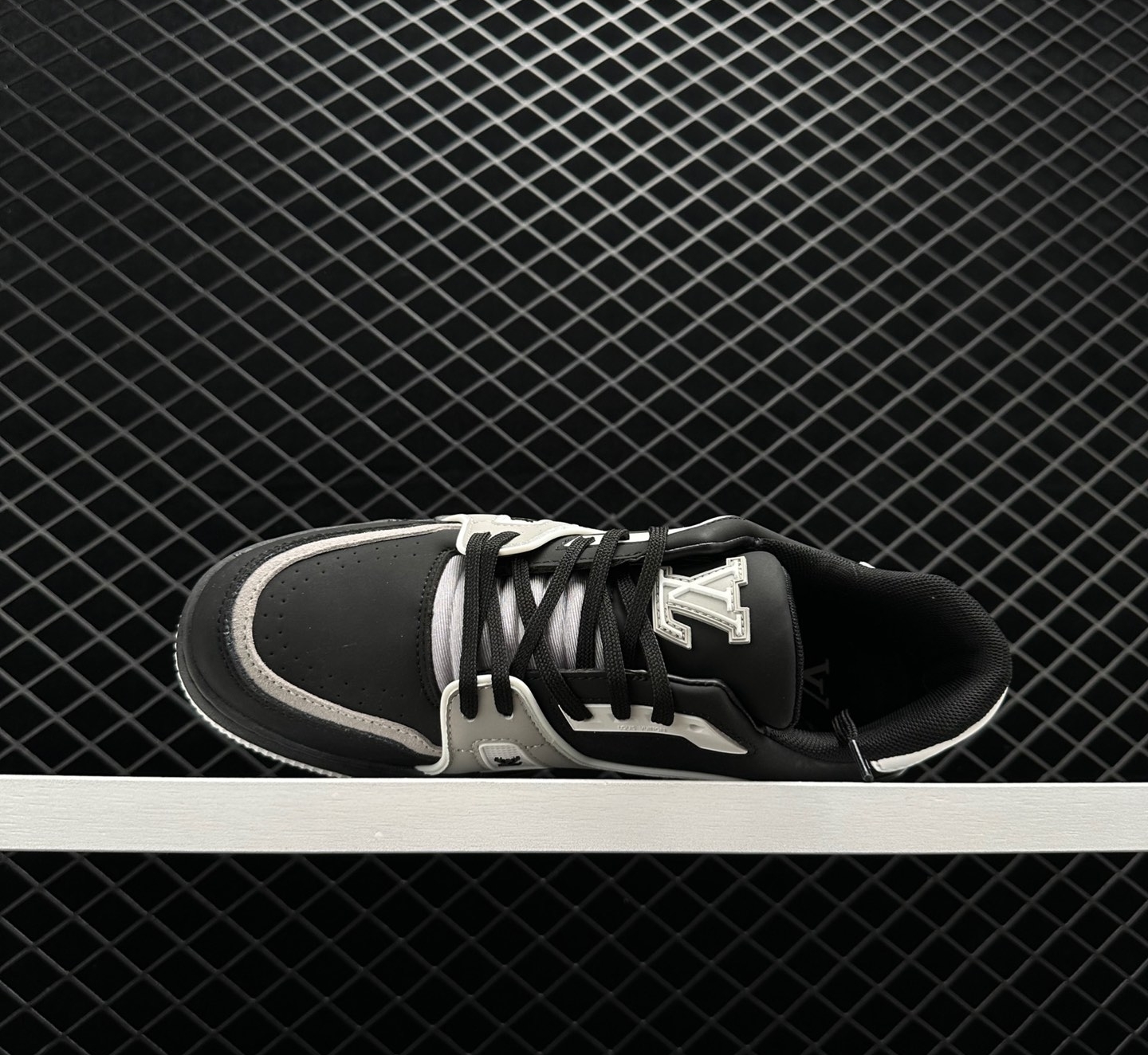 Louis Vuitton LV Trainer Black Grey White 1AAHS3 - Sleek and Stylish Footwear Louis Vuitton LV Trainer Black Grey White 1AAHS3 - Sleek and Stylish Footwear