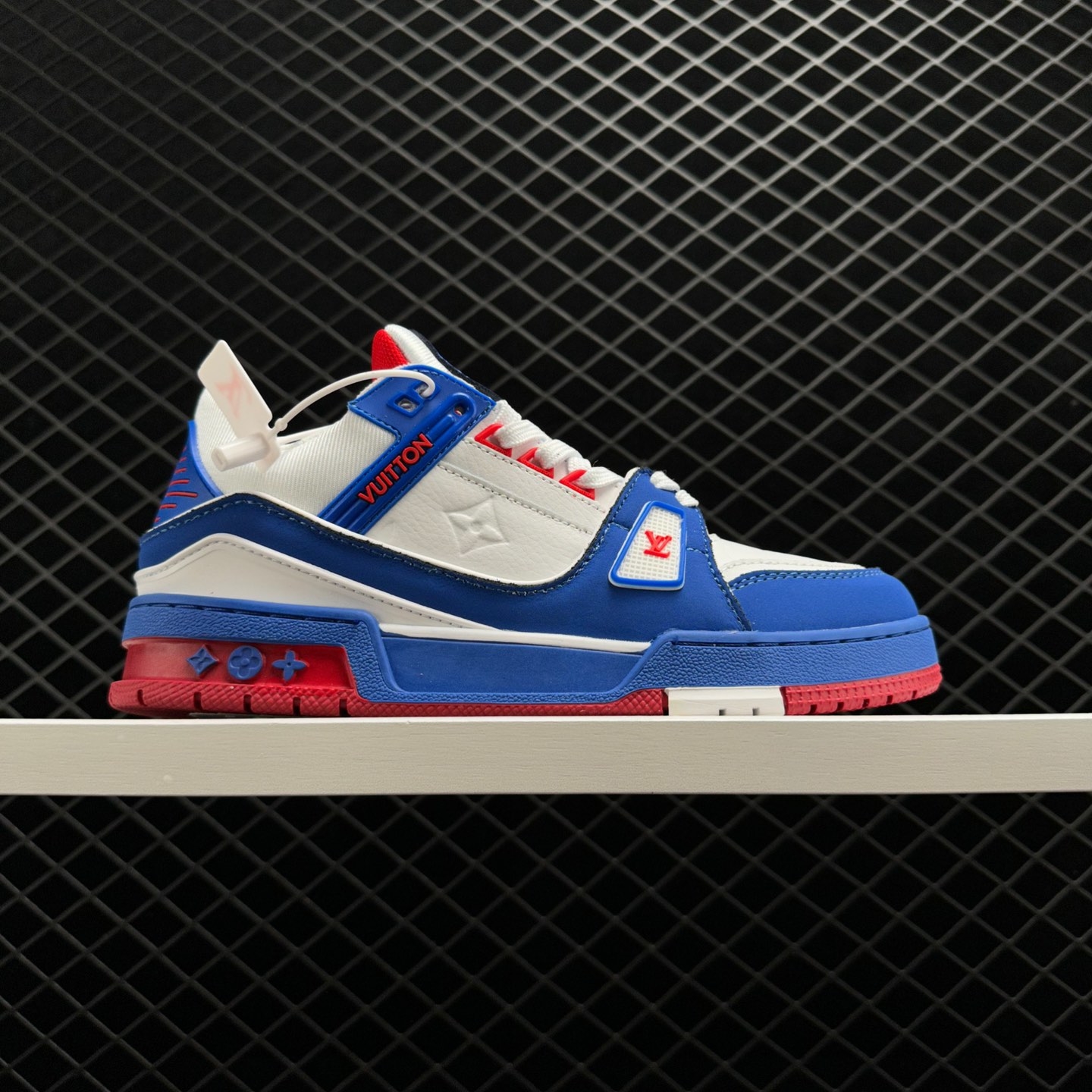 Louis Vuitton Trainer Sneaker 'White Blue Red' 1A8ZSY - Exclusive High-End Footwear Louis Vuitton Trainer Sneaker 'White Blue Red' 1A8ZSY - Exclusive High-End Footwear