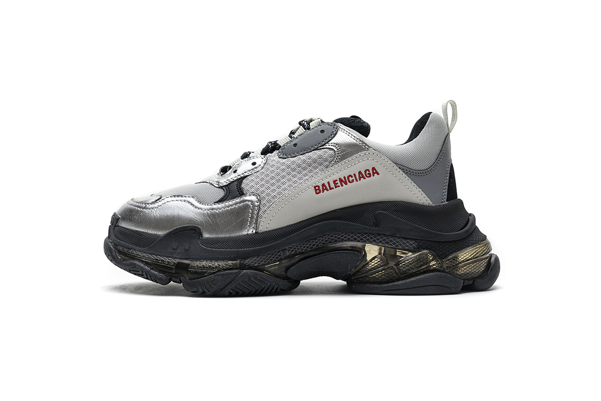 Balenciaga Triple S Black Silver 541624 W09E1 7320 - Sleek and Stylish Sneakers Balenciaga Triple S Black Silver 541624 W09E1 7320 - Sleek and Stylish Sneakers