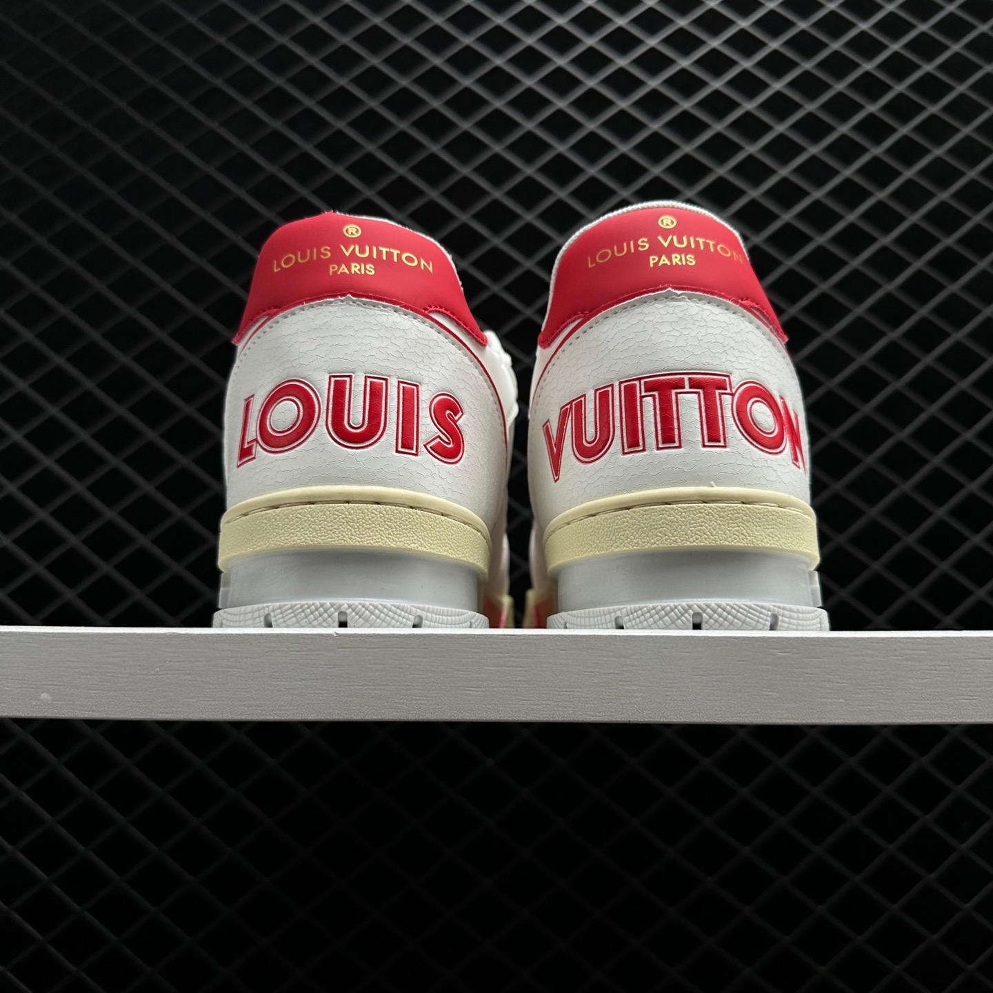 Shop Stylish Louis Vuitton White Red Velcro Trainer Sneaker - Limited Edition Shop Stylish Louis Vuitton White Red Velcro Trainer Sneaker - Limited Edition