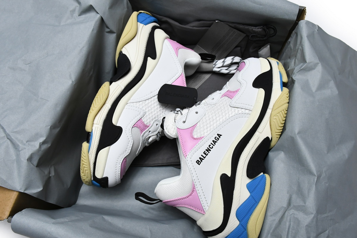 Balenciaga Triple S Blue Pink 524039 W09ON 8866 - Trendy Sneakers with Vibrant Colors Balenciaga Triple S Blue Pink 524039 W09ON 8866 - Trendy Sneakers with Vibrant Colors
