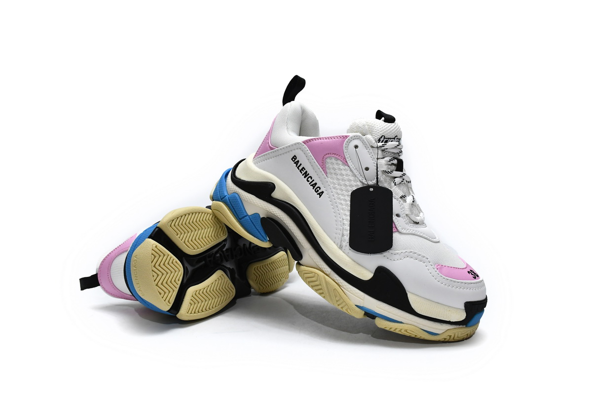 Balenciaga Triple S Blue Pink 524039 W09ON 8866 - Trendy Sneakers with Vibrant Colors Balenciaga Triple S Blue Pink 524039 W09ON 8866 - Trendy Sneakers with Vibrant Colors