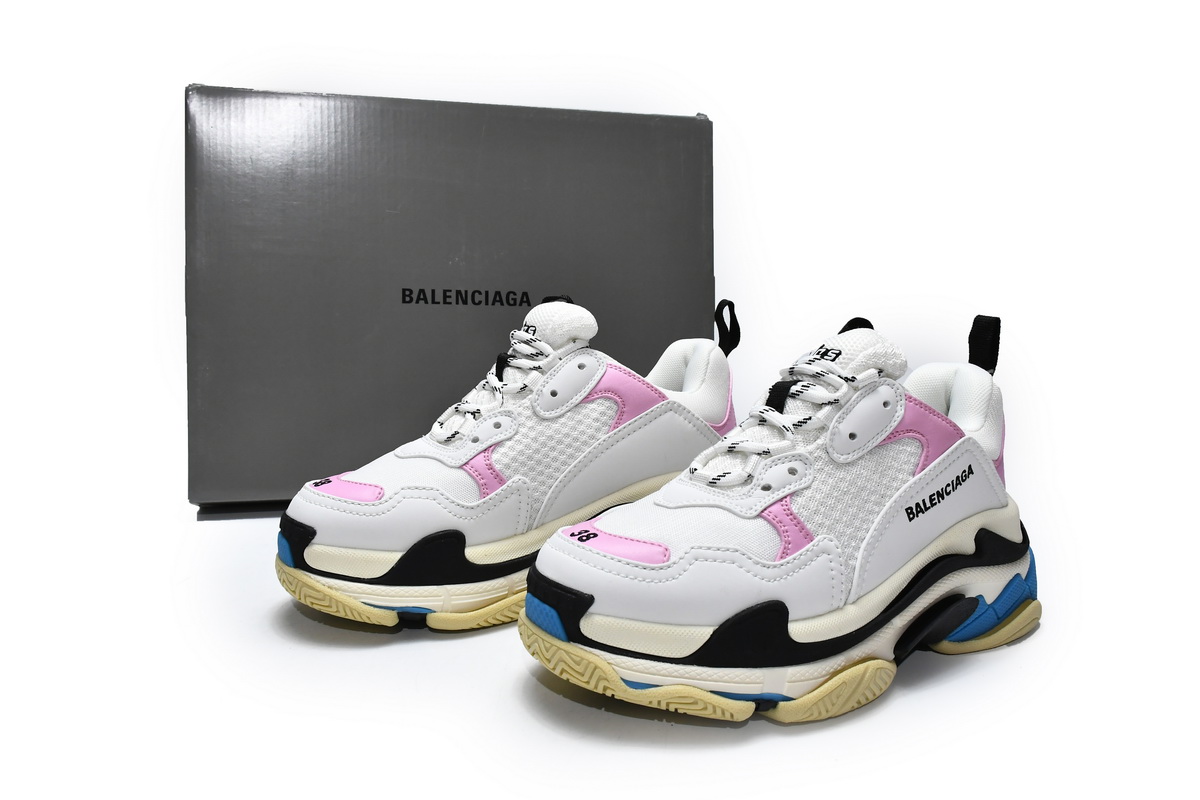 Balenciaga Triple S Blue Pink 524039 W09ON 8866 - Trendy Sneakers with Vibrant Colors Balenciaga Triple S Blue Pink 524039 W09ON 8866 - Trendy Sneakers with Vibrant Colors