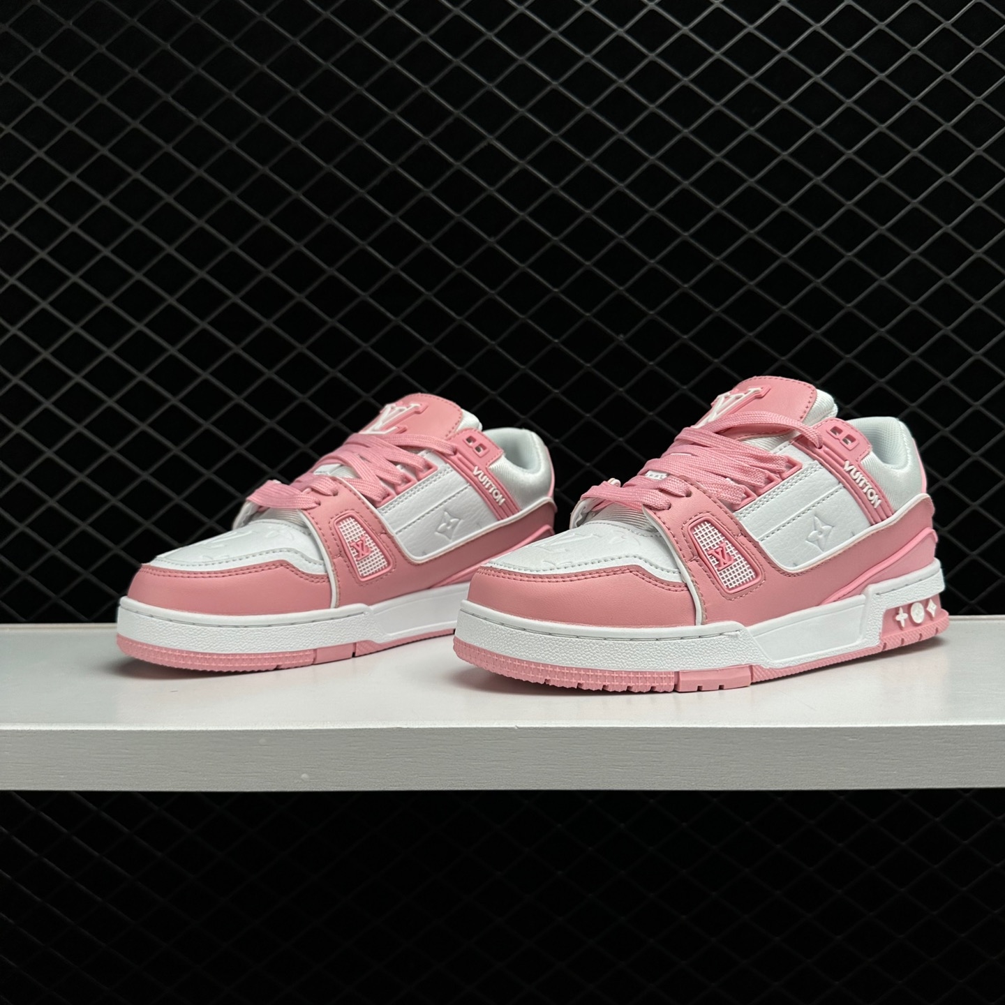 Louis Vuitton Trainer Pink White 1AA6VX - Women's Luxury Sneakers Louis Vuitton Trainer Pink White 1AA6VX - Women's Luxury Sneakers