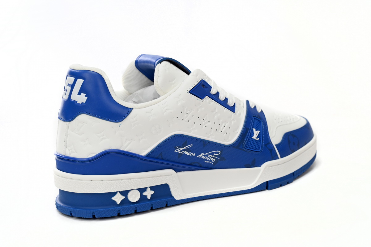 Louis Vuitton Trainer #54 – Signature Blue White Stylish Sneakers Louis Vuitton Trainer #54 – Signature Blue White Stylish Sneakers