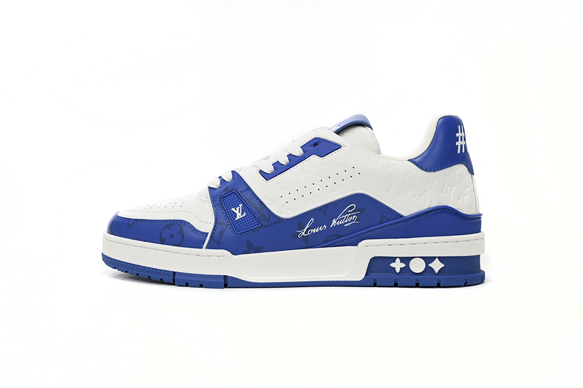 Louis Vuitton Trainer #54 – Signature Blue White Stylish Sneakers Louis Vuitton Trainer #54 – Signature Blue White Stylish Sneakers