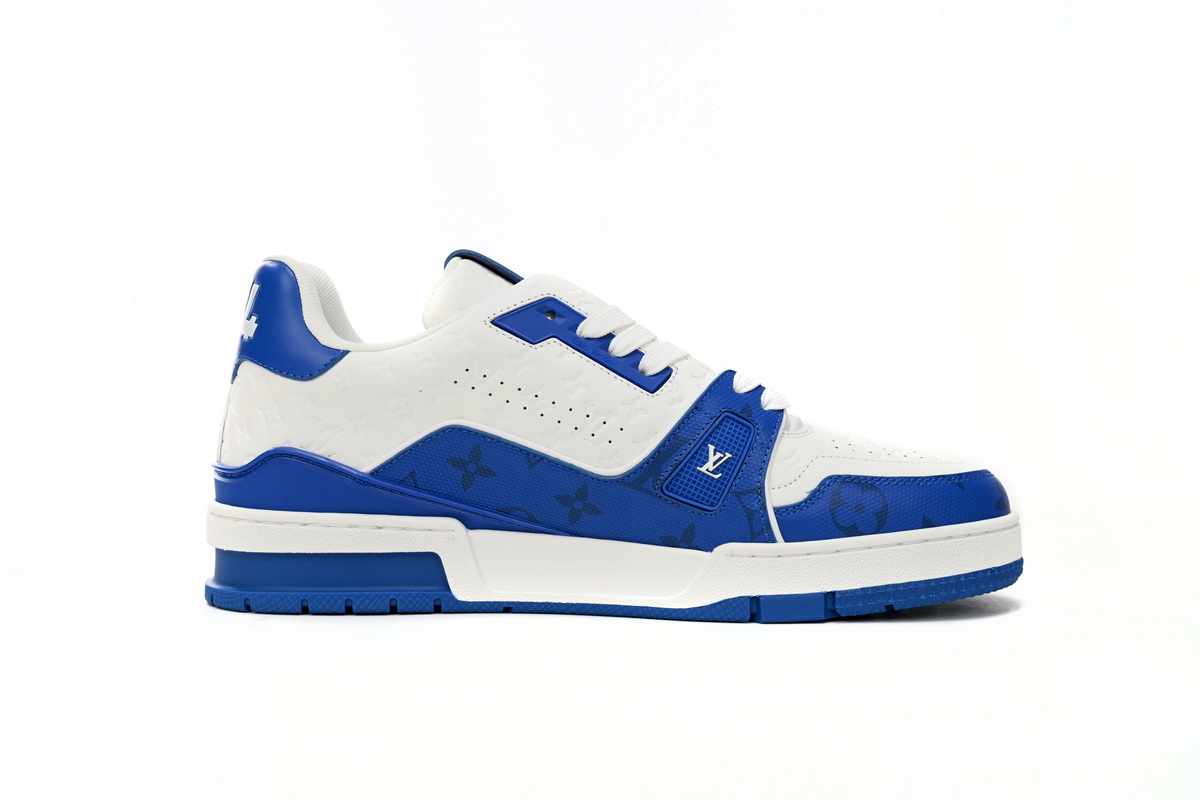 Louis Vuitton Trainer #54 – Signature Blue White Stylish Sneakers Louis Vuitton Trainer #54 – Signature Blue White Stylish Sneakers