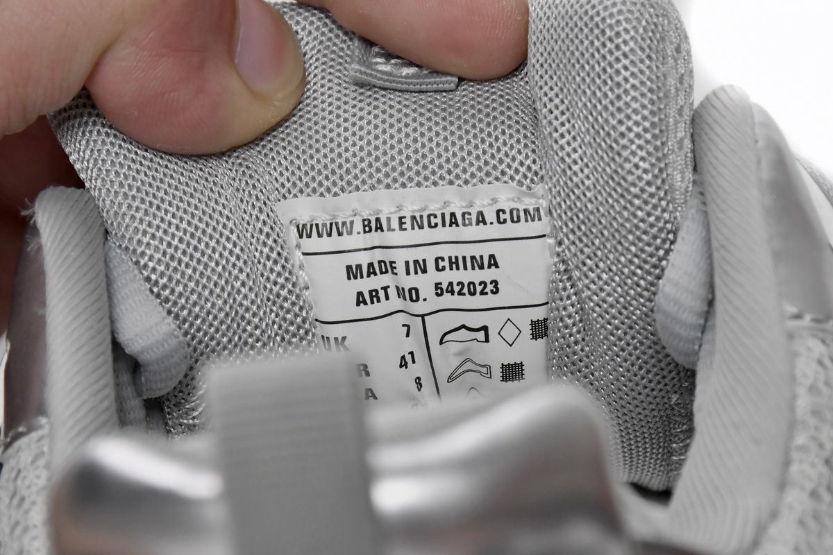 Balenciaga Track Sneaker 'Silver' 542023 W2FS3 8100 - Sleek and Stylish Footwear Balenciaga Track Sneaker 'Silver' 542023 W2FS3 8100 - Sleek and Stylish Footwear