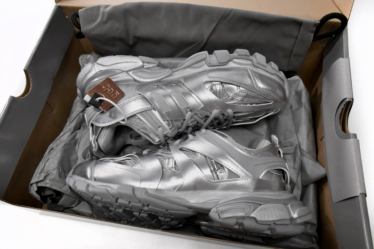 Balenciaga Track Sneaker 'Silver' 542023 W2FS3 8100 - Sleek and Stylish Footwear Balenciaga Track Sneaker 'Silver' 542023 W2FS3 8100 - Sleek and Stylish Footwear