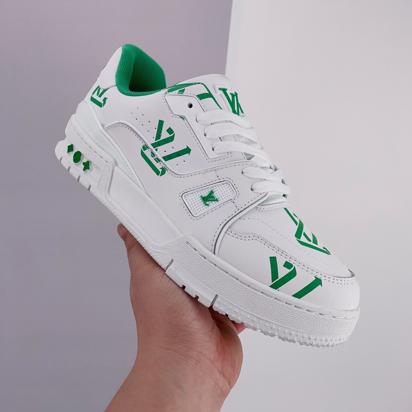 Louis Vuitton LV Trainer Sneaker Green 1AAGXF - Premium Men's Footwear Louis Vuitton LV Trainer Sneaker Green 1AAGXF - Premium Men's Footwear