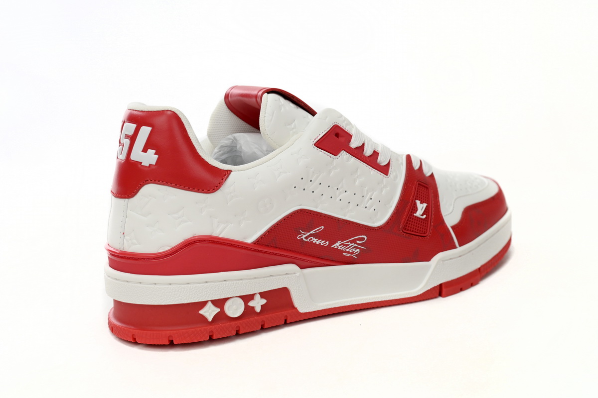Louis Vuitton Trainer #54 Signature Red White 1AANFH - Stylish and Iconic Footwear Louis Vuitton Trainer #54 Signature Red White 1AANFH - Stylish and Iconic Footwear