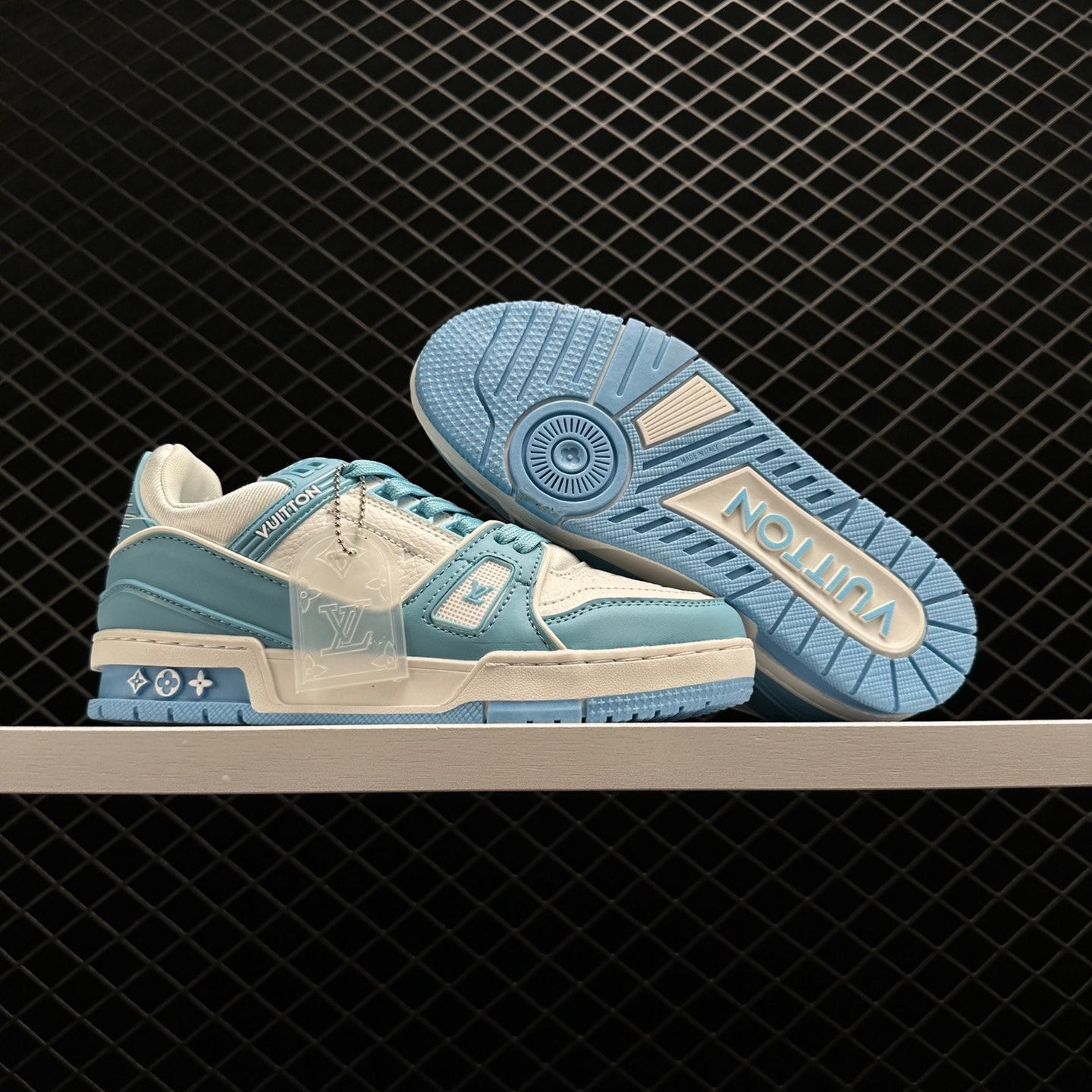 Louis Vuitton Trainer Low White Sky Blue Shoes - Premium Quality Louis Vuitton Trainer Low White Sky Blue Shoes - Premium Quality