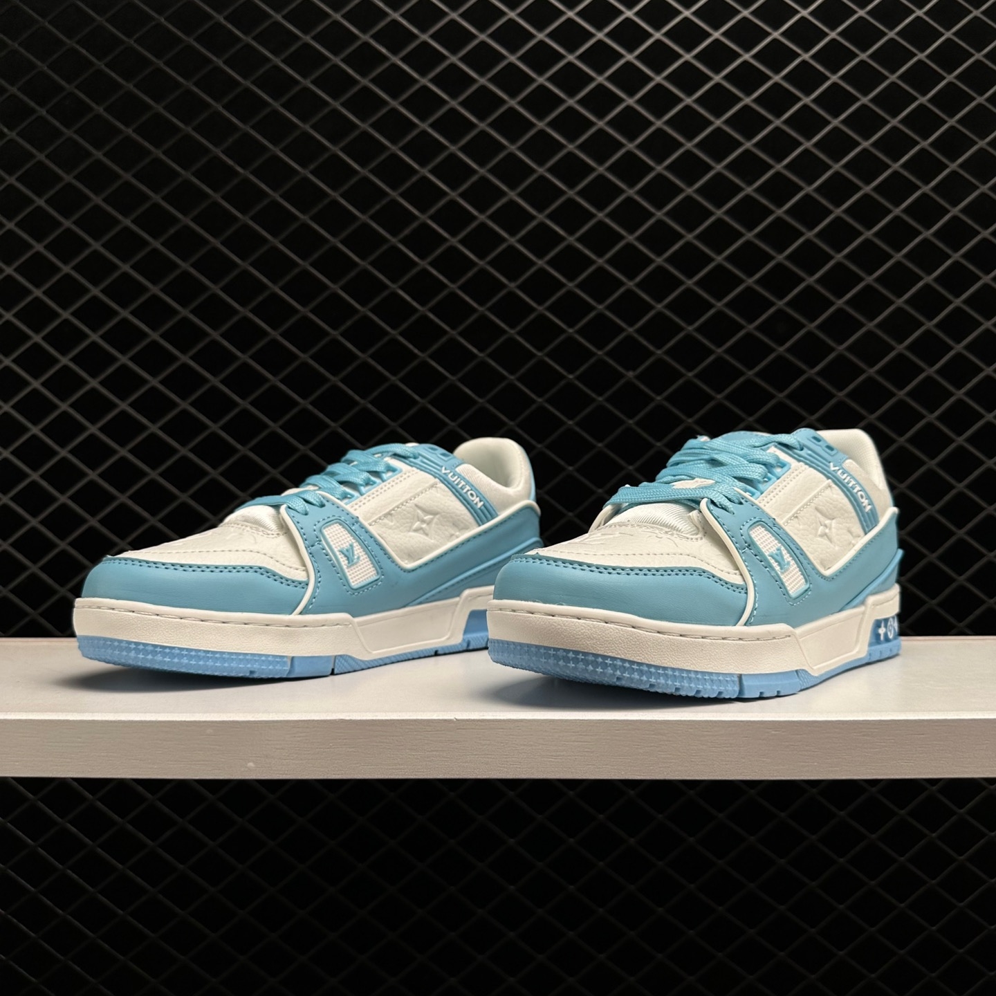 Louis Vuitton Trainer Low White Sky Blue Shoes - Premium Quality Louis Vuitton Trainer Low White Sky Blue Shoes - Premium Quality