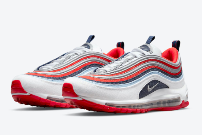 Nike Air Max 97 'USA Denim' DJ5171-600 - Iconic Design with American Flair Nike Air Max 97 'USA Denim' DJ5171-600 - Iconic Design with American Flair