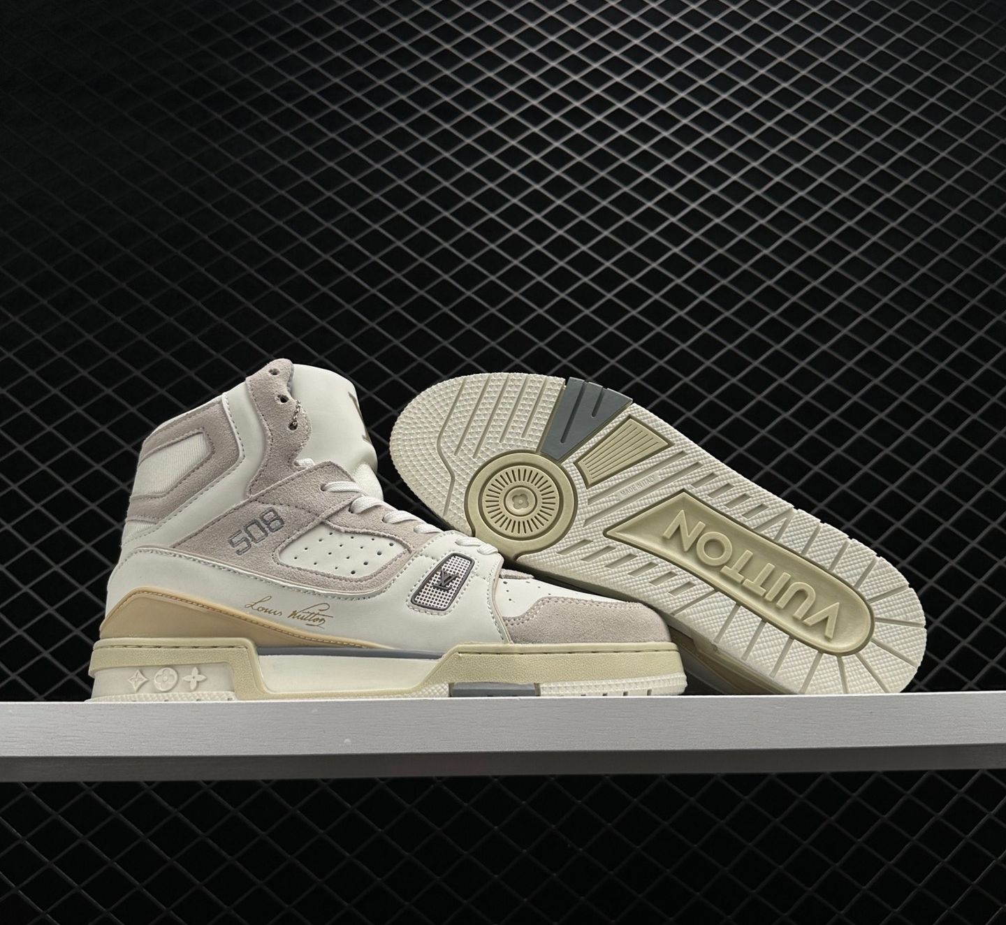 Louis Vuitton LV Trainer High Sneakers White - Premium Luxury Footwear Louis Vuitton LV Trainer High Sneakers White - Premium Luxury Footwear