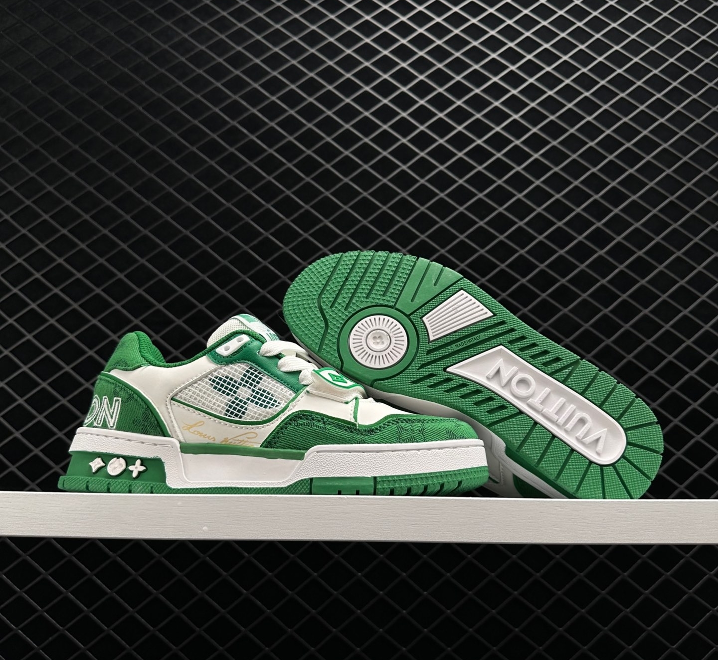 Louis Vuitton Green Mesh Trainers: High-Quality Athletic Footwear Louis Vuitton Green Mesh Trainers: High-Quality Athletic Footwear