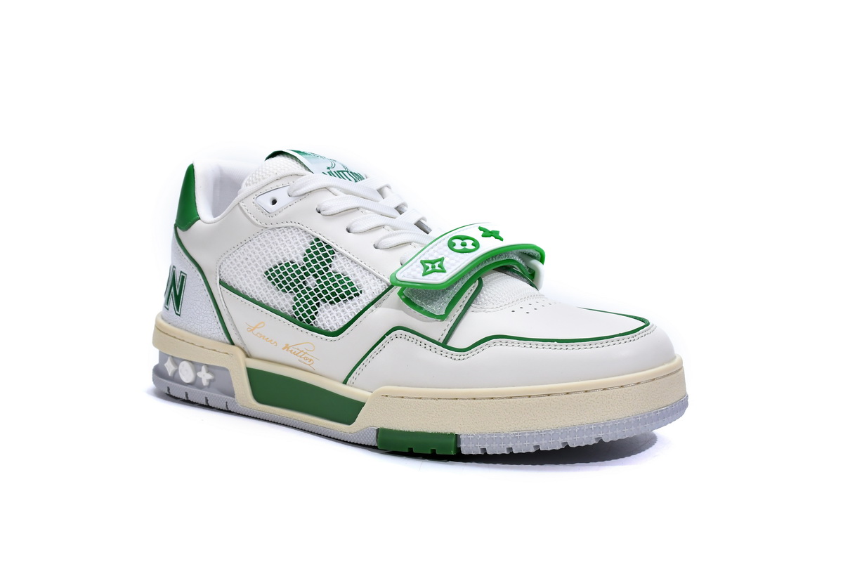 Louis Vuitton Trainer White Green 1A98UX - Premium Designer Footwear Louis Vuitton Trainer White Green 1A98UX - Premium Designer Footwear