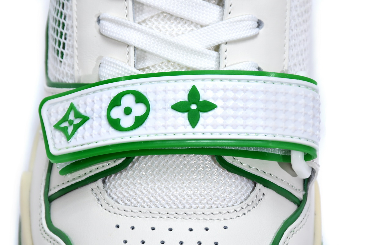 Louis Vuitton Trainer White Green 1A98UX - Premium Designer Footwear Louis Vuitton Trainer White Green 1A98UX - Premium Designer Footwear