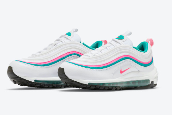 Nike Air Max 97 'South Beach' White/Hyper Pink-Turbo Green DC5223-100: Limited Edition Sneakers for Unbeatable Style Nike Air Max 97 'South Beach' White/Hyper Pink-Turbo Green DC5223-100: Limited Edition Sneakers for Unbeatable Style