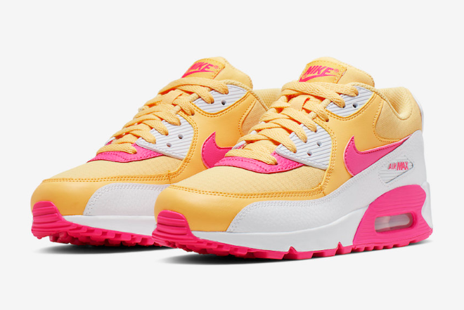 Nike WMNS Air Max 90 Topaz Gold/White-Laser Fuchsia 325213-702: Stylish and Comfortable Women's Sneakers Nike WMNS Air Max 90 Topaz Gold/White-Laser Fuchsia 325213-702: Stylish and Comfortable Women's Sneakers