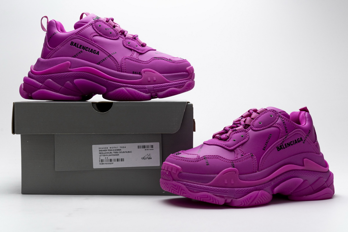 Balenciaga Men's Triple S Clunky Red Shoes - 524039 W2FA1 7634 Balenciaga Men's Triple S Clunky Red Shoes - 524039 W2FA1 7634