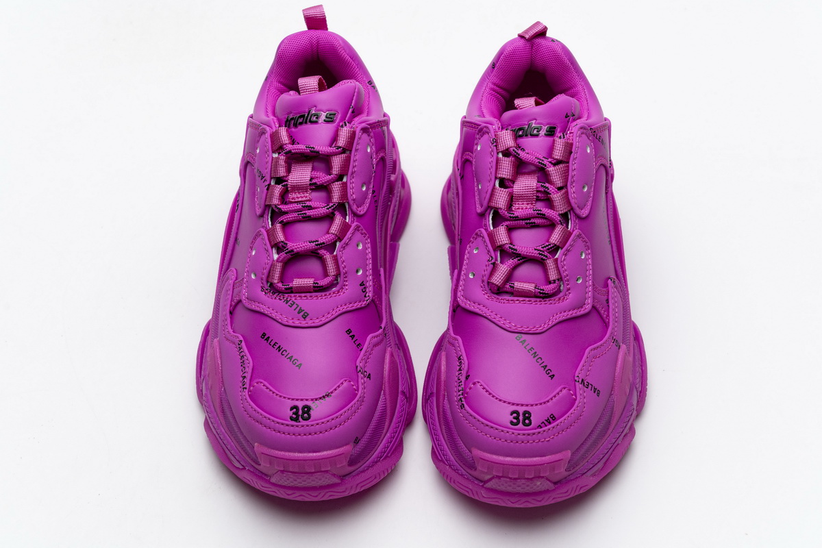 Balenciaga Men's Triple S Clunky Red Shoes - 524039 W2FA1 7634 Balenciaga Men's Triple S Clunky Red Shoes - 524039 W2FA1 7634